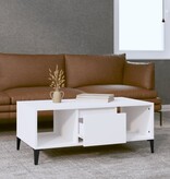 VidaXL Salontafel 90x50x36,5 cm bewerkt hout wit