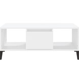 VidaXL Salontafel 90x50x36,5 cm bewerkt hout wit