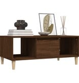 VidaXL Salontafel 90x50x36,5 cm bewerkt hout bruin eikenkleur