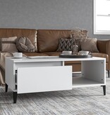 VidaXL Salontafel 90x50x36,5 cm bewerkt hout wit