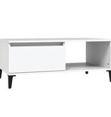 VidaXL Salontafel 90x50x36,5 cm bewerkt hout wit