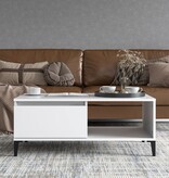 VidaXL Salontafel 90x50x36,5 cm bewerkt hout wit