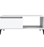 VidaXL Salontafel 90x50x36,5 cm bewerkt hout wit