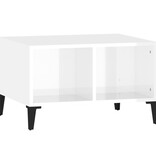 VidaXL Salontafel 60x50x36,5 cm bewerkt hout hoogglans wit
