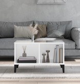 VidaXL Salontafel 60x50x36,5 cm bewerkt hout hoogglans wit