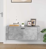 VidaXL Wandschoenenkast 100x35x38 cm bewerkt hout betongrijs