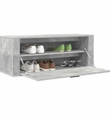 VidaXL Wandschoenenkast 100x35x38 cm bewerkt hout betongrijs