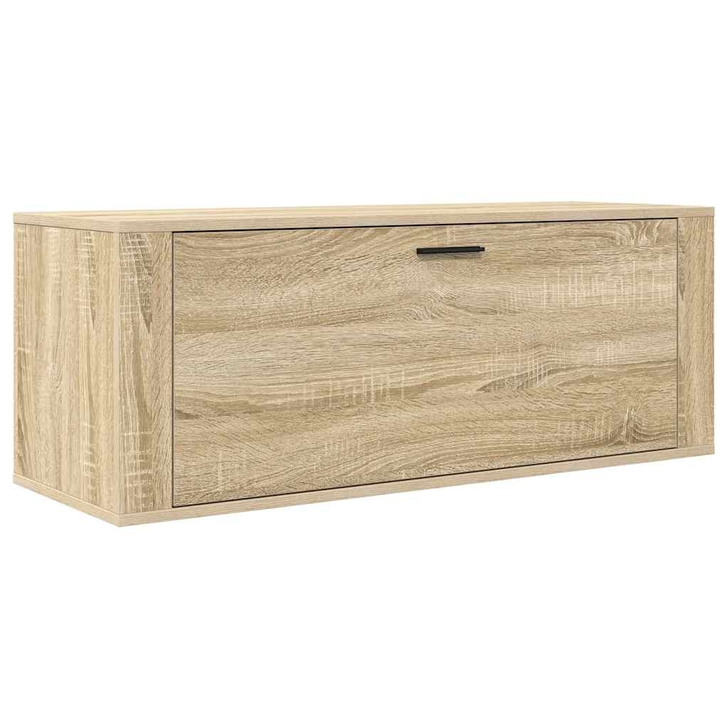 VidaXL Wandschoenenkast 100x35x38 cm bewerkt hout sonoma eiken