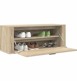 VidaXL Wandschoenenkast 100x35x38 cm bewerkt hout sonoma eiken