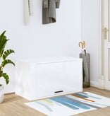 VidaXL Schoenenkast wandgemonteerd 70x35x38 cm bewerkt hout wit