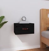VidaXL Nachtkastje wandgemonteerd 40x29,5x22 cm zwart