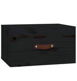 VidaXL Nachtkastje wandgemonteerd 40x29,5x22 cm zwart