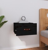 VidaXL Nachtkastje wandgemonteerd 40x29,5x22 cm zwart