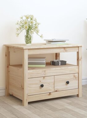 VidaXL Salontafel 71x49x55 cm massief grenenhout