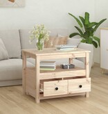 VidaXL Salontafel 71x49x55 cm massief grenenhout