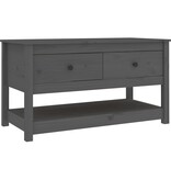 VidaXL Salontafel 102x49x55 cm massief grenenhout grijs
