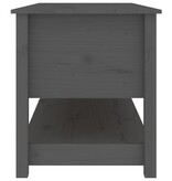 VidaXL Salontafel 102x49x55 cm massief grenenhout grijs