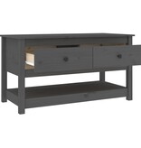 VidaXL Salontafel 102x49x55 cm massief grenenhout grijs
