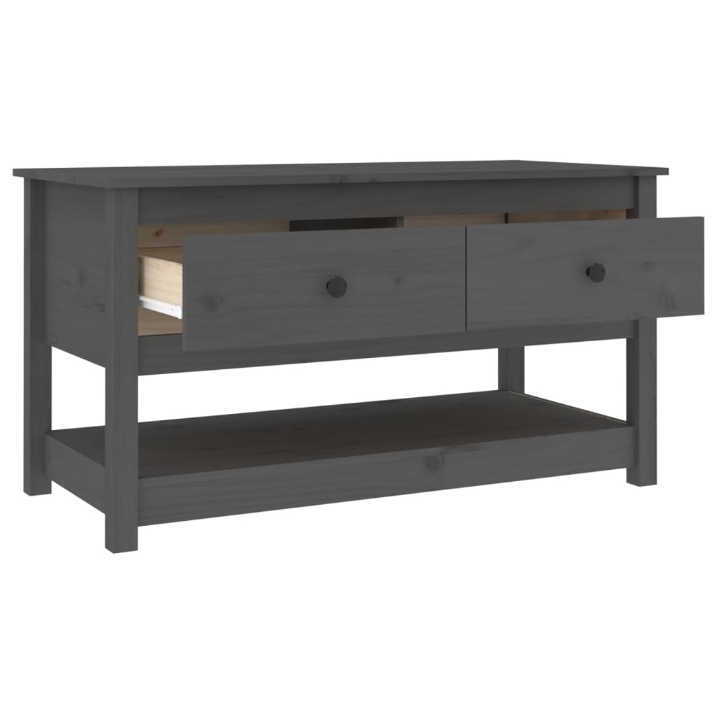 VidaXL Salontafel 102x49x55 cm massief grenenhout grijs