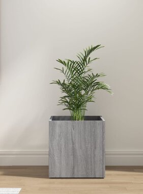VidaXL Plantenbak 40x40x40 cm bewerkt hout grijs sonoma eiken