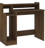 VidaXL Bureau met LED-verlichting 97x45x90 cm hout bruin eikenkleur