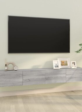 VidaXL Tv-wandmeubels 2 st 100x30x30 cm hout grijs sonoma eikenkleurig