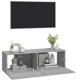 VidaXL Tv-wandmeubels 2 st 100x30x30 cm hout grijs sonoma eikenkleurig