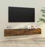 VidaXL Tv-wandmeubels 2 st 100x30x30 cm bewerkt hout gerookt eiken