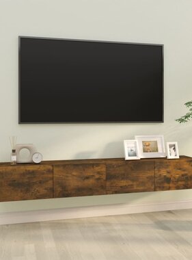 VidaXL Tv-wandmeubels 2 st 100x30x30 cm bewerkt hout gerookt eiken