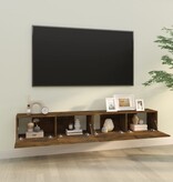 VidaXL Tv-wandmeubels 2 st 100x30x30 cm bewerkt hout gerookt eiken
