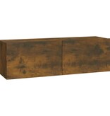 VidaXL Tv-wandmeubels 2 st 100x30x30 cm bewerkt hout gerookt eiken