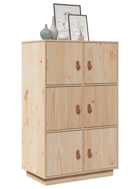 VidaXL Hoge kast 67x40x108,5 cm massief grenenhout