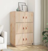 VidaXL Hoge kast 67x40x108,5 cm massief grenenhout