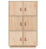 VidaXL Hoge kast 67x40x108,5 cm massief grenenhout