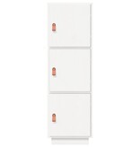 VidaXL Hoge kast 34x40x108,5 cm massief grenenhout wit