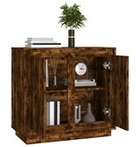 VidaXL Dressoir 80x34x75 cm bewerkt hout gerookt eikenkleurig