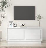 VidaXL Salontafel 102x50x44 cm bewerkt hout hoogglans wit