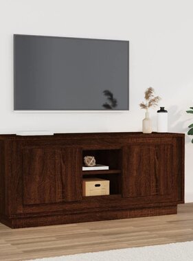VidaXL Tv-meubel 102x35x45 cm bewerkt hout bruin eikenkleur