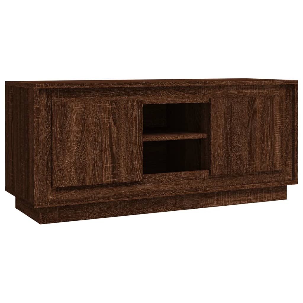 VidaXL Tv-meubel 102x35x45 cm bewerkt hout bruin eikenkleur