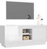 VidaXL Tv-meubel 102x35x45 cm bewerkt hout hoogglans wit