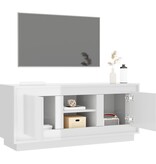 VidaXL Tv-meubel 102x35x45 cm bewerkt hout hoogglans wit