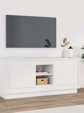VidaXL Tv-meubel 102x35x45 cm bewerkt hout wit
