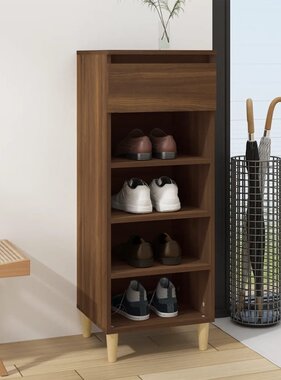 VidaXL Schoenenkast 40x36x105 cm bewerkt hout bruin eikenkleur