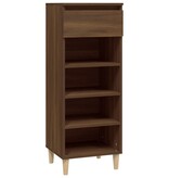VidaXL Schoenenkast 40x36x105 cm bewerkt hout bruin eikenkleur