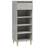 VidaXL Schoenenkast 40x36x105 cm bewerkt hout betongrijs