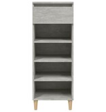 VidaXL Schoenenkast 40x36x105 cm bewerkt hout betongrijs