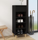 VidaXL Schoenenkast 40x36x105 cm bewerkt hout zwart