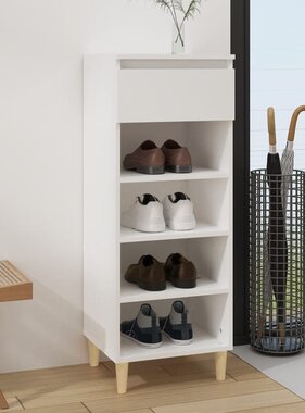 VidaXL Schoenenkast 40x36x105 cm bewerkt hout wit