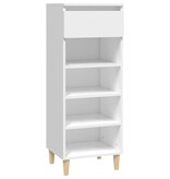 VidaXL Schoenenkast 40x36x105 cm bewerkt hout wit