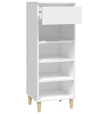 VidaXL Schoenenkast 40x36x105 cm bewerkt hout wit